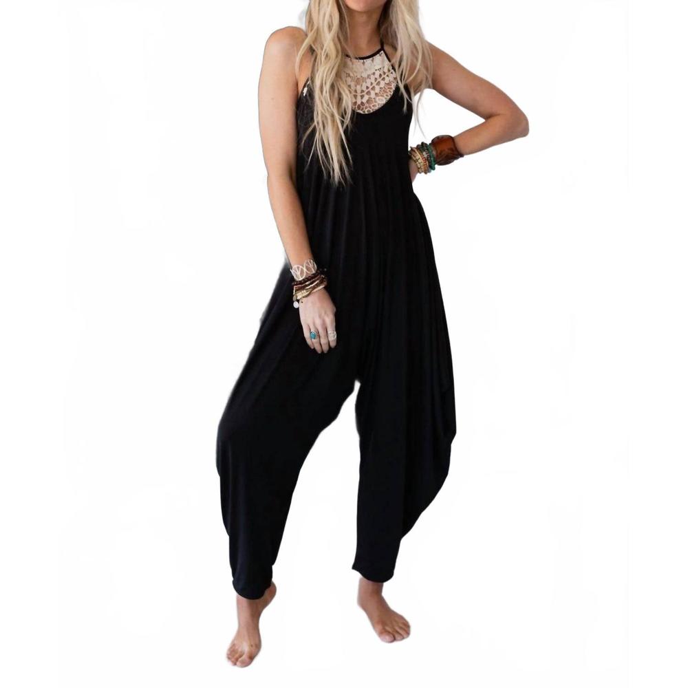 Three Bird Nest Black Harem Jumpsuit